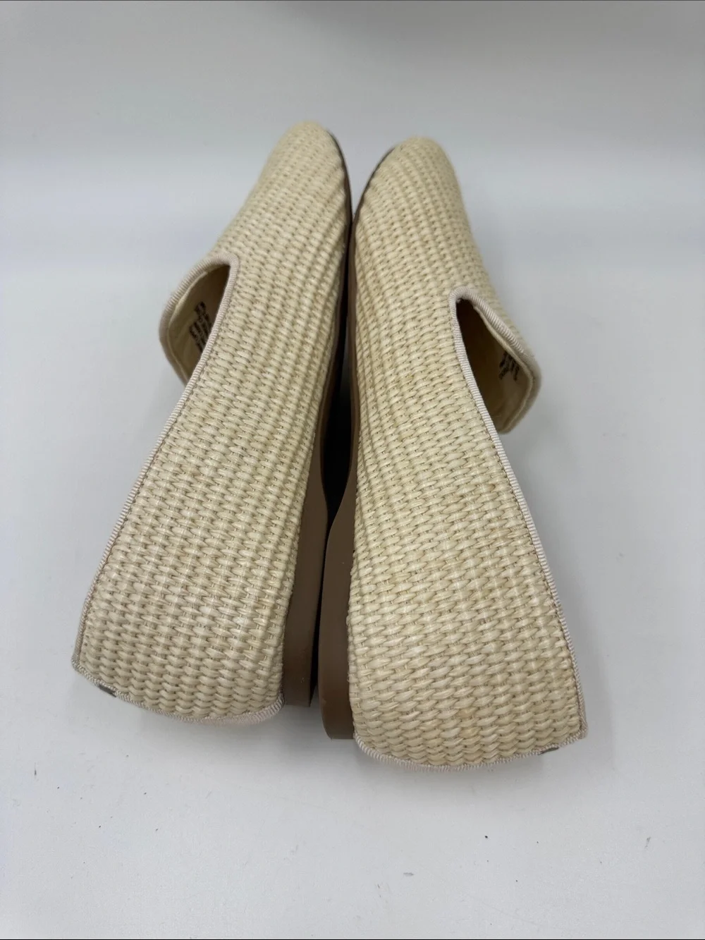 Birdies Cream Woven Slip-On Loafers